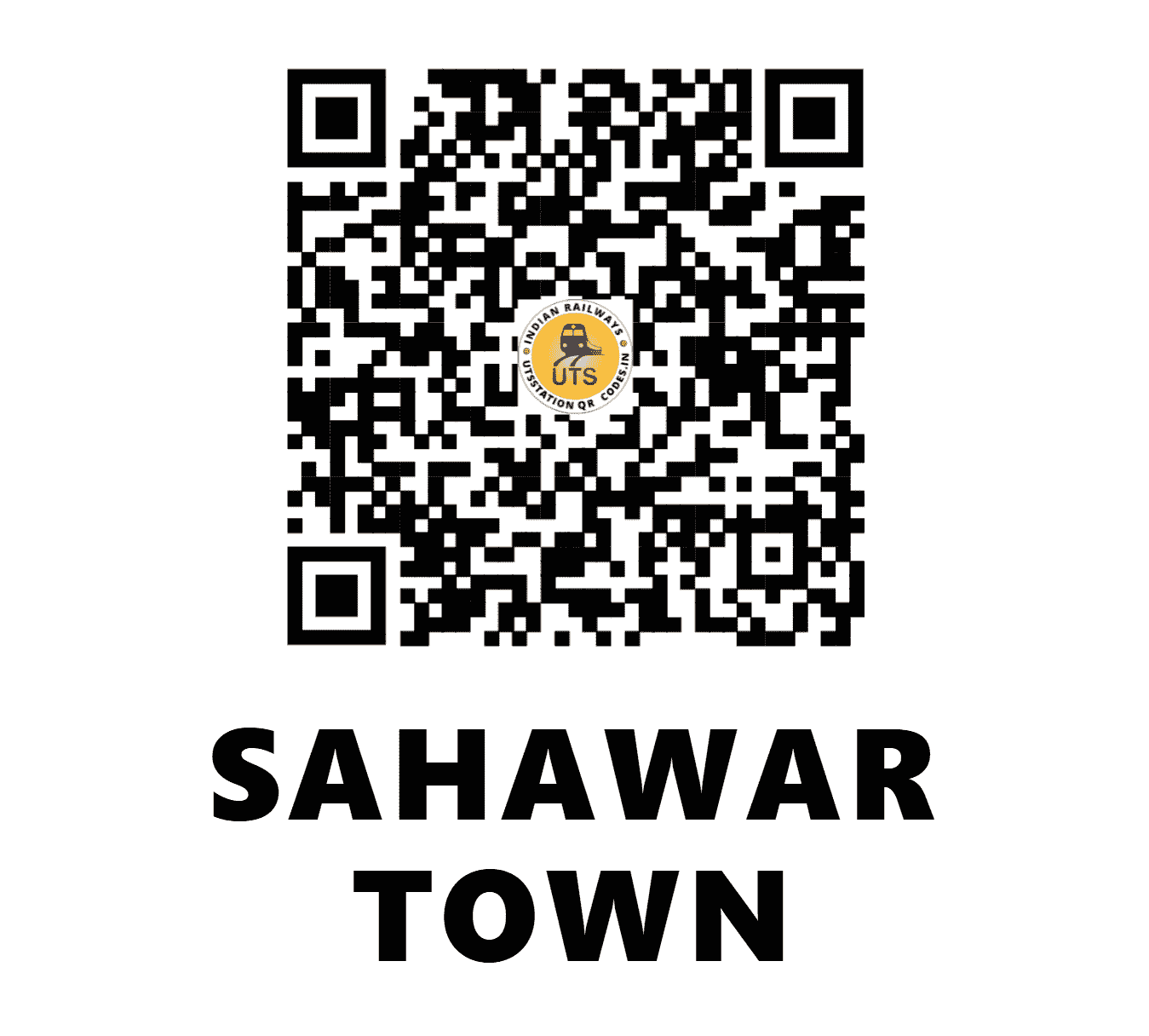 UTS QR Code for SAHAWAR TOWN - SWRT - NE (UTTAR PRADESH)